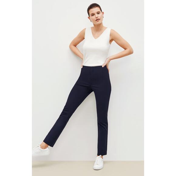 MM LaFleur The Hockley Jean Better Than Denim Ink Blue Adjustable Length 8 - Picture 1 of 8